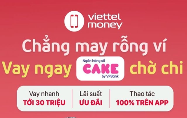 vay online Cake trên Viettel Money
