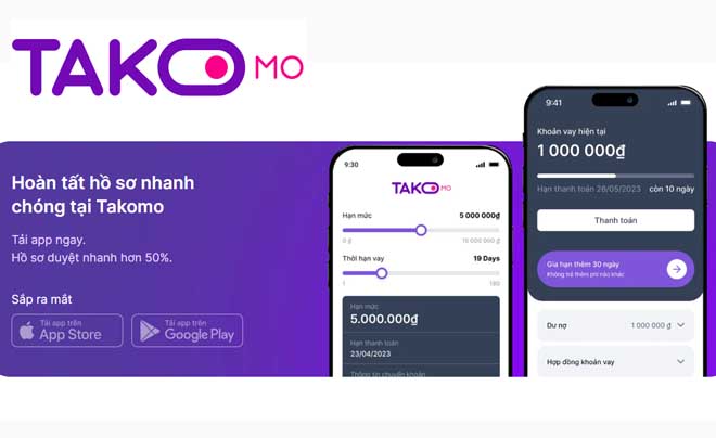 Hướng dẫn vay tiền online Takomo giải ngân trong ngày