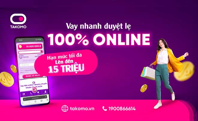 Hướng dẫn vay tiền online Takomo giải ngân trong ngày